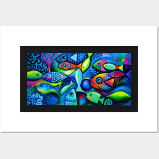 Colourful fish Posters and Art
